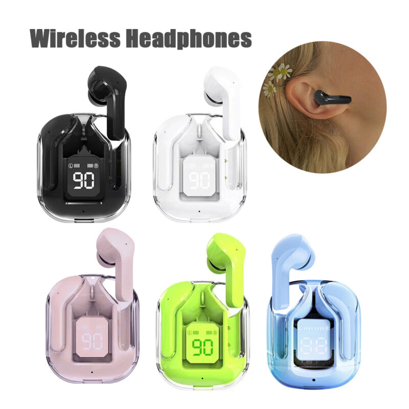 Mini Transparent Earbuds Wireless Bluetooth Headset